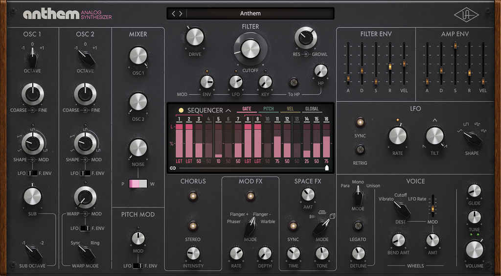 UAD Anthem Analog Synthesizer